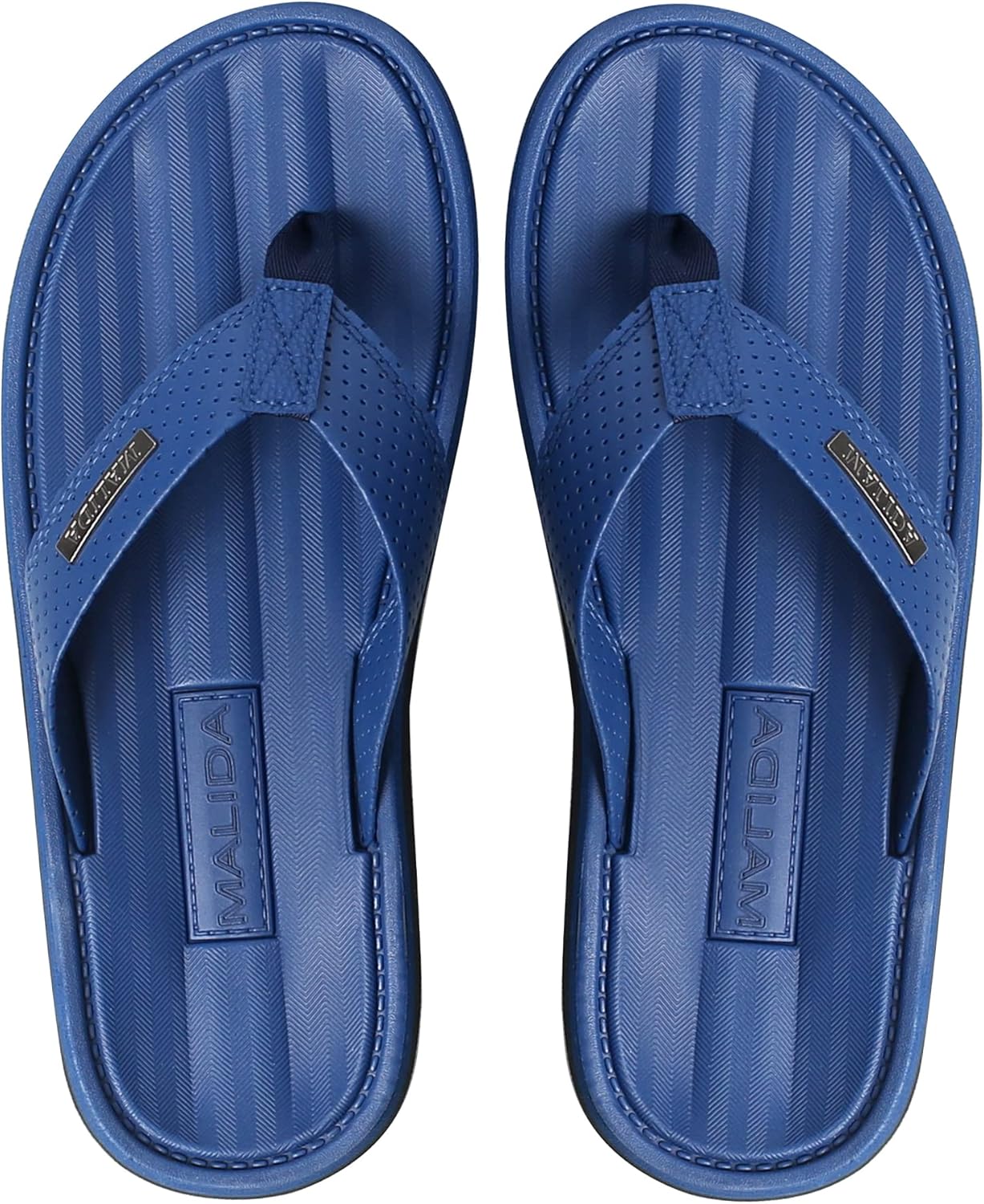 

Мужские сланцы MALIDA, нескользящие, для ванной и душа, водонепроницаемые, с амортизирующей мягкой подошвой, для дома и улицы, вьетнамки, синий