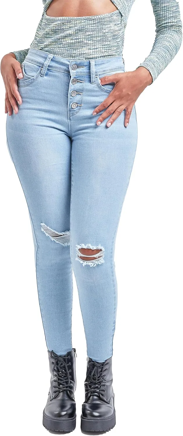 

YMI Women's YMI Jeans Sustainable Wannabettabutt Button Fly Skinny