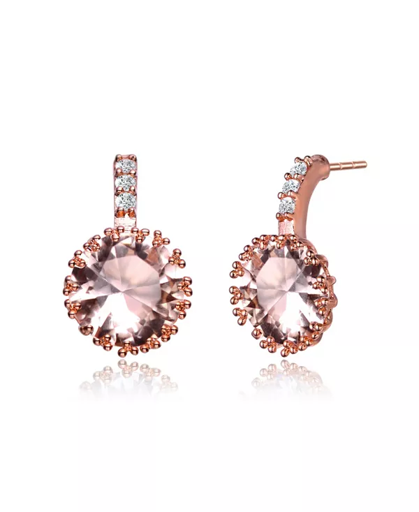 

Серьги-Подвески с тройным зубцом из стерлингового серебра с кубическим цирконием Genevive, brown