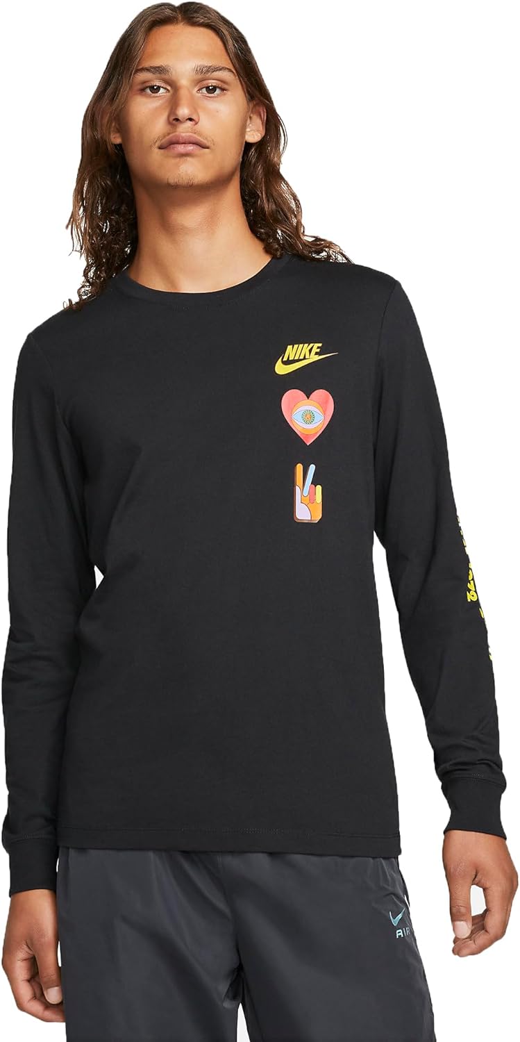 

Мужская футболка с длинным рукавом Nike Sportswear из 100% хлопка, Black, Черный, Мужская футболка с длинным рукавом Nike Sportswear из 100% хлопка, Black