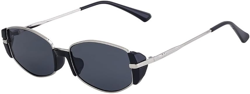 

Винтажные солнцезащитные очки в маленькой прямоугольной оправе для женщин, модные квадратные солнцезащитные очки для леди, металлические линзы, очки с защитой от УФ-излучения UV400 WNCKSQ, C3blacksilvergray