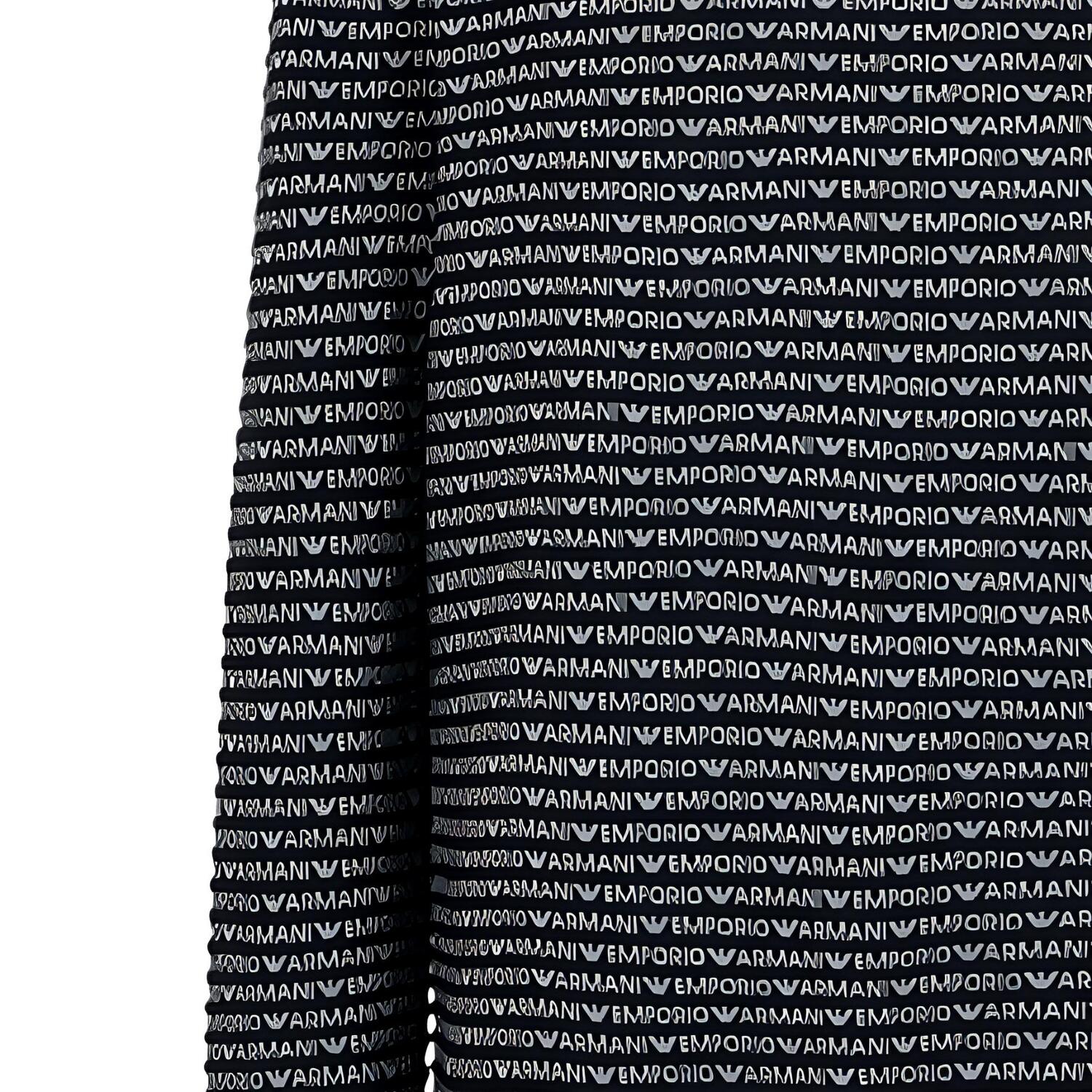 Свитер с интарсией логотипа EMPORIO ARMANI, синий — фото 4