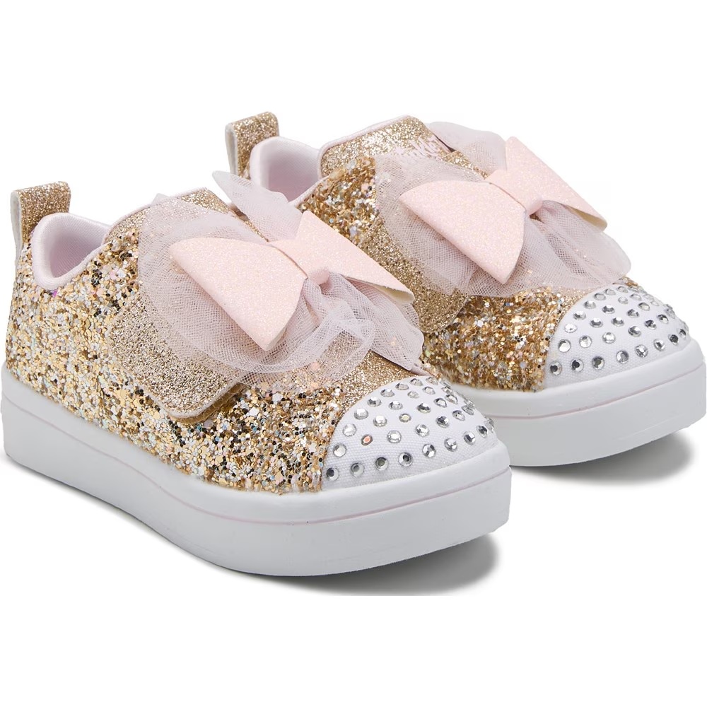 

Детские светящиеся кроссовки Skechers twi-lites 2.0 для малышей, gold glitter multi
