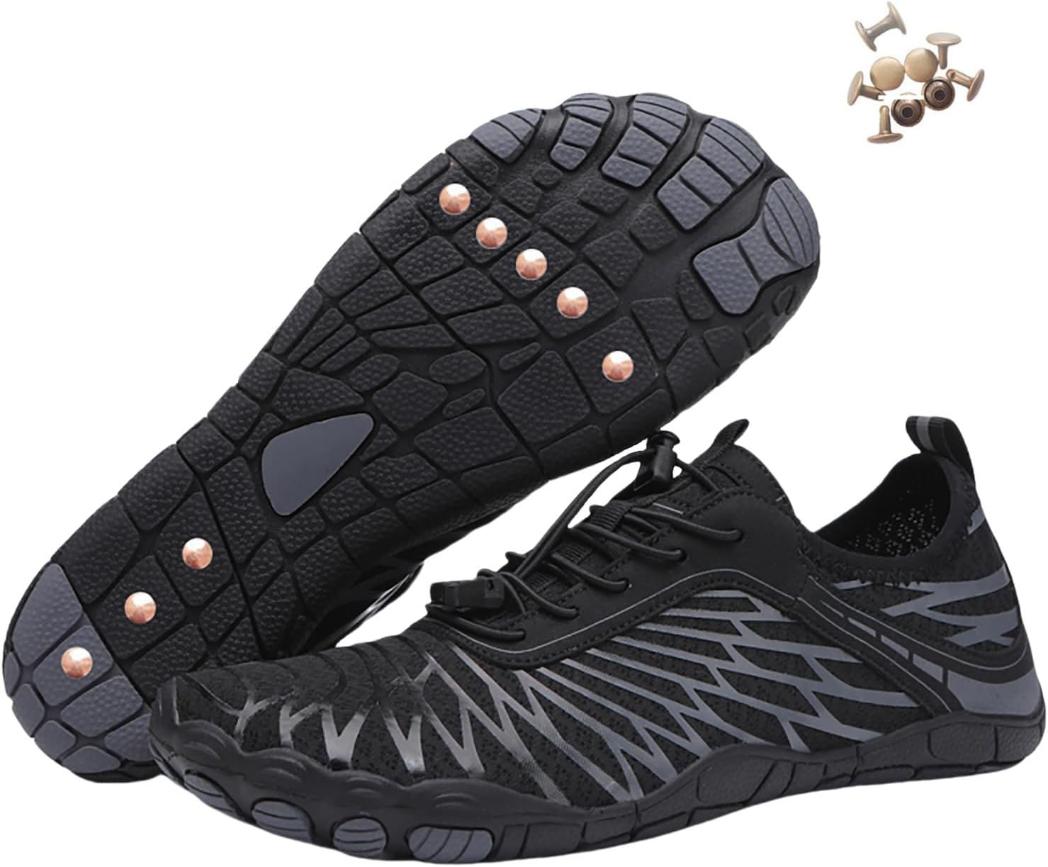 

Кроссовки для женщин и мужчин, обувь для ходьбы и походов, кроссовки с широкой носочной частью Generic, черный