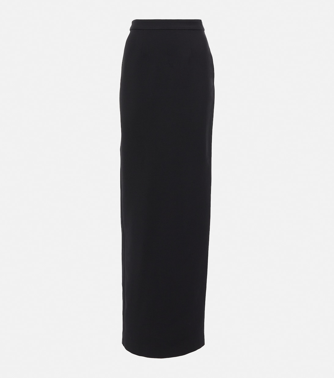 

Юбка макси асимметричного кроя из шерсти и шелка ROLAND MOURET, черный