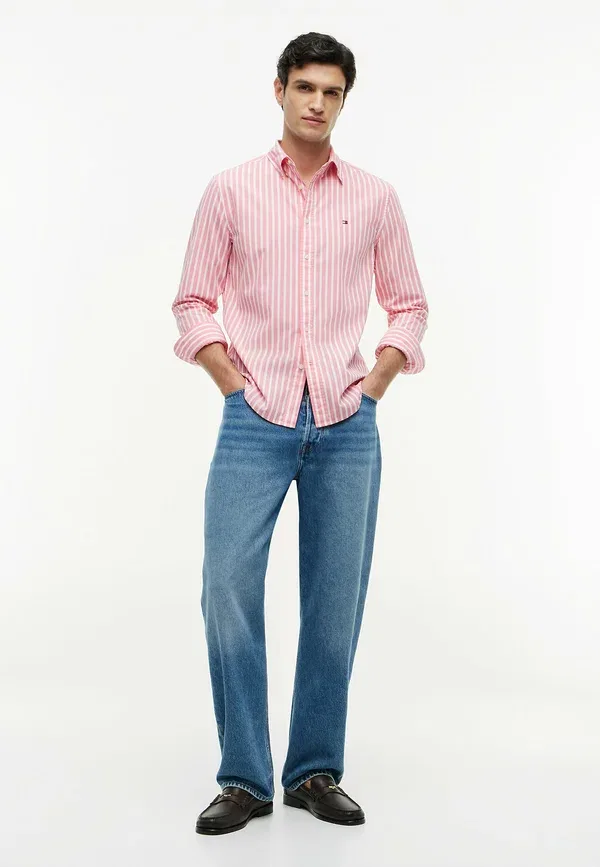 Рубашка Tommy Hilfiger Flex poplin seasonal stripe sht seasonal pattern shirt, кукольная розовая полоска — фото 2