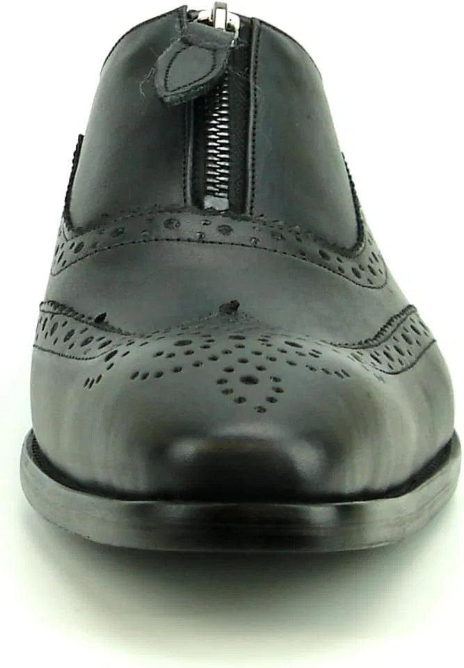 Лоферы FI-8714 Slip on Loafer Wing Tip Leather Upper, черный Fiesso by Aurelio Garcia — фото 2