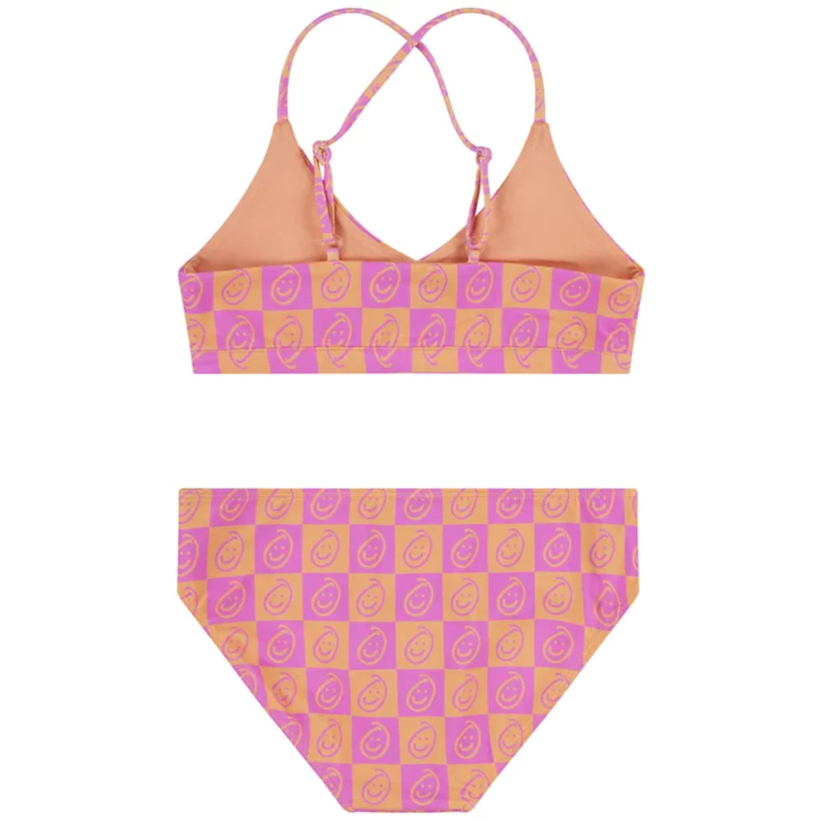 Детский купальник-бикини Hurley Triangle Bikini Set, розовый, посвященный 25-летию бренда, AOP Swimwear GBO922 — фото 3