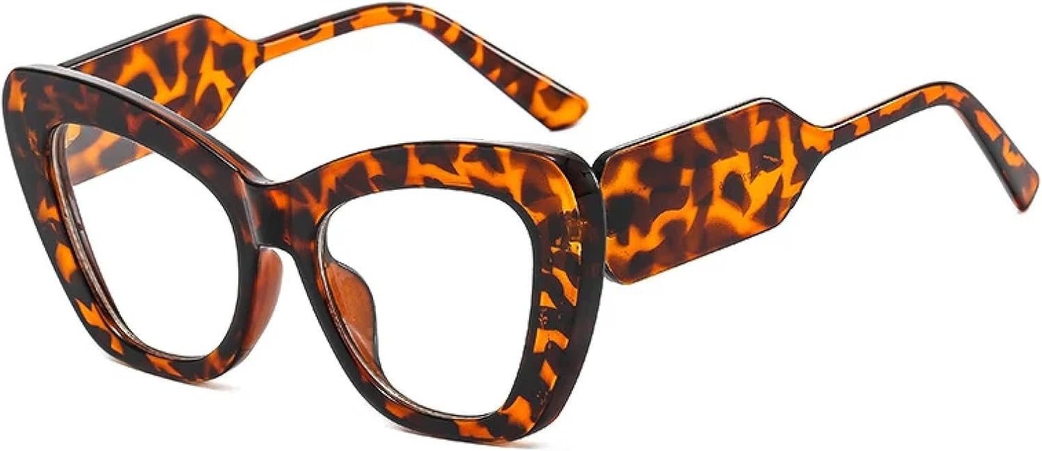 

Солнцезащитные очки с защитой от УФ-излучения UV400 | Большие очки «кошачий глаз» для женщин, контрастный градиент, для занятий спортом на открытом воздухе и вождения DSVIGF, Leopard Clear