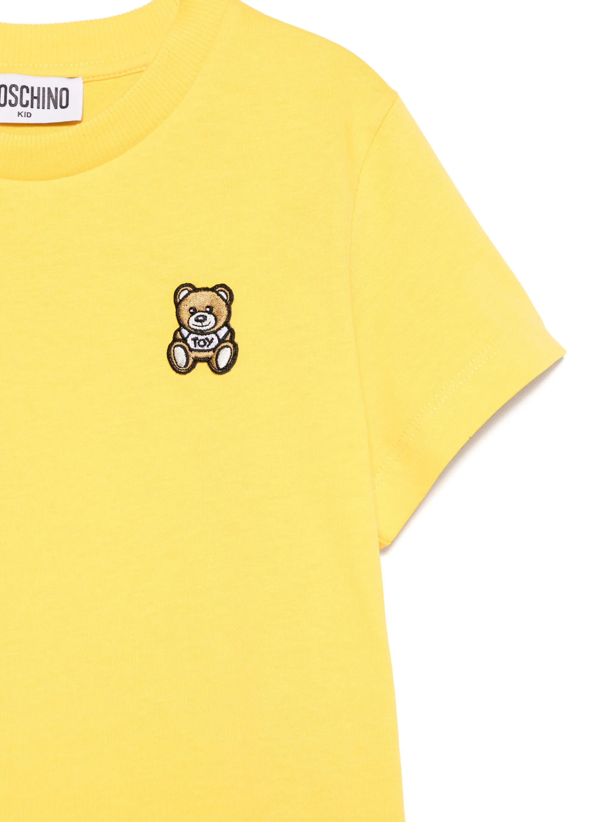 Футболка с принтом Teddy Bear Moschino Kids, желтый — фото 3