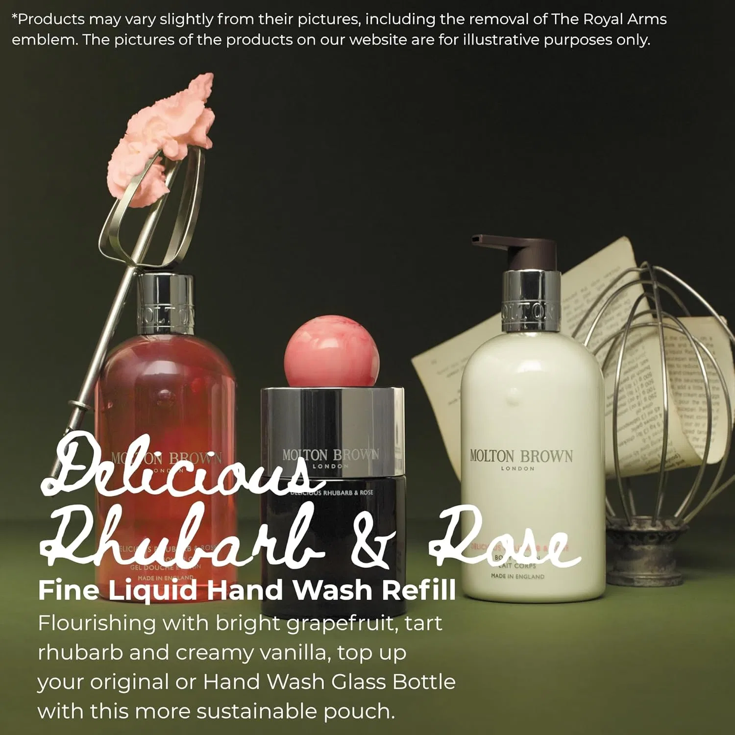 Жидкое мыло для рук «Delicious Rhubarb & Rose» от Molton Brown, сменный блок 400 мл Molton Brown — фото 2