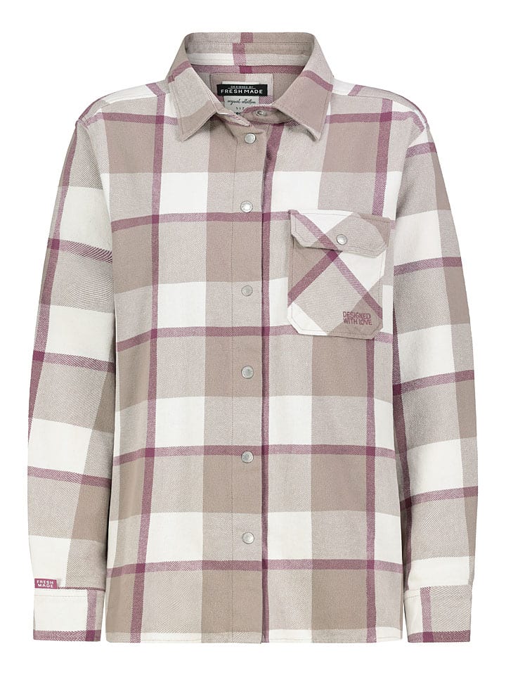 

Sublevel Рубашка бежево-бело-розового цвета