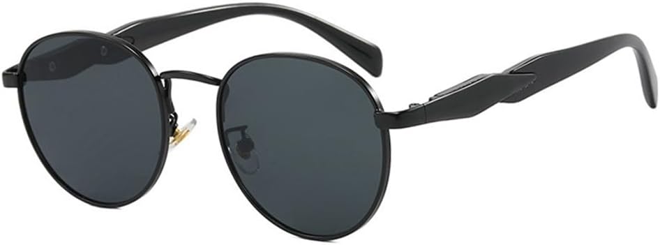 

Женские солнцезащитные очки с металлической овальной оправой и плавным изменением цвета, с защитой от УФ-излучения UV400, для занятий спортом на открытом воздухе и путешествий UYPTK, Black