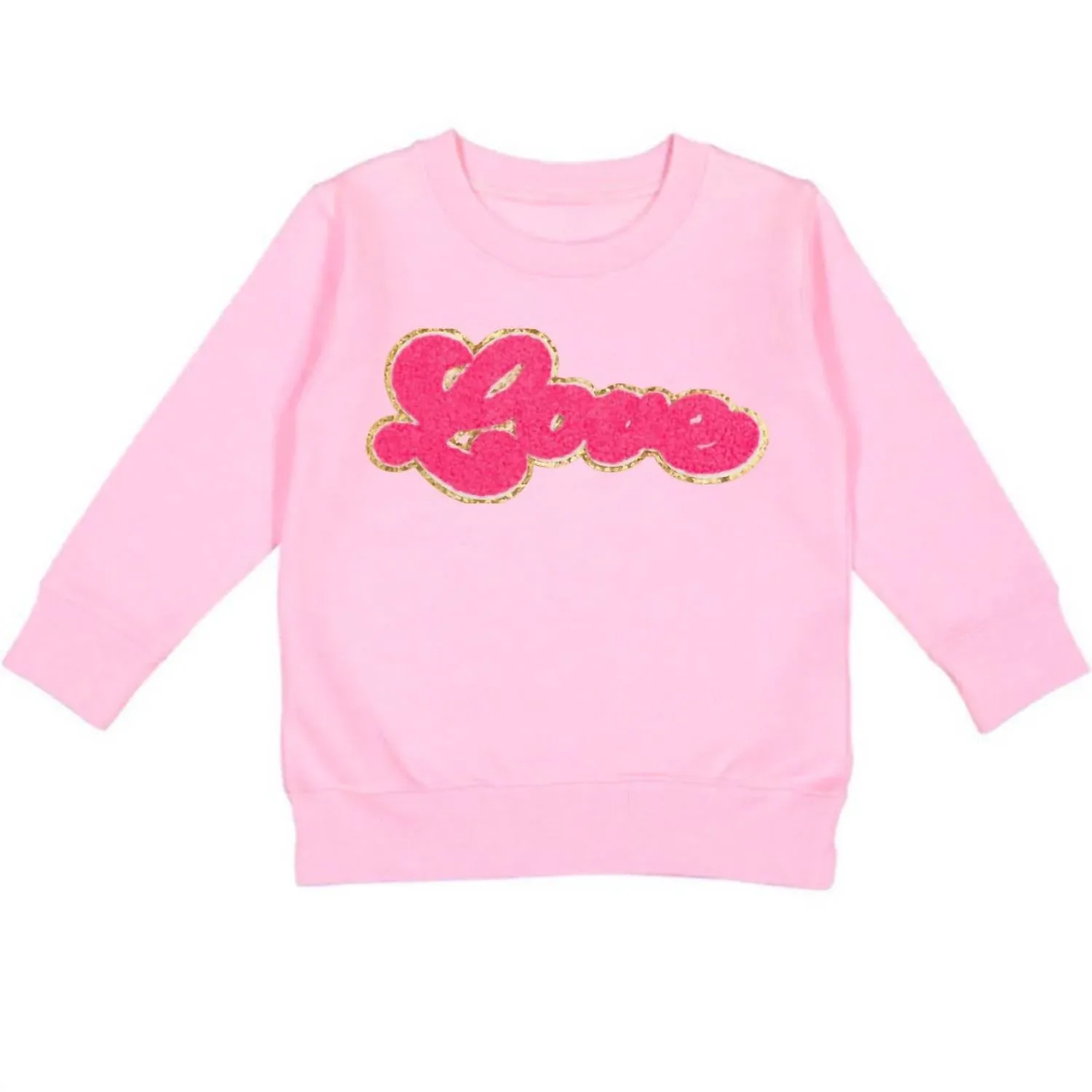 Детская толстовка Love Patch ко Дню святого Валентина, розового цвета Sweet Wink