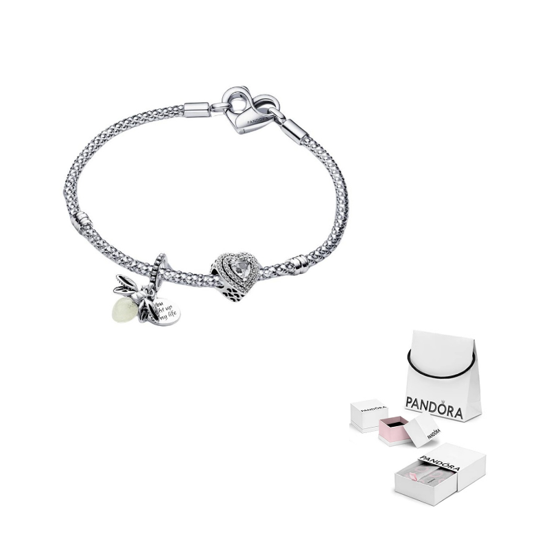 

Pandora Синтетический цирконий 925 серебро стеклянные браслеты женские silver