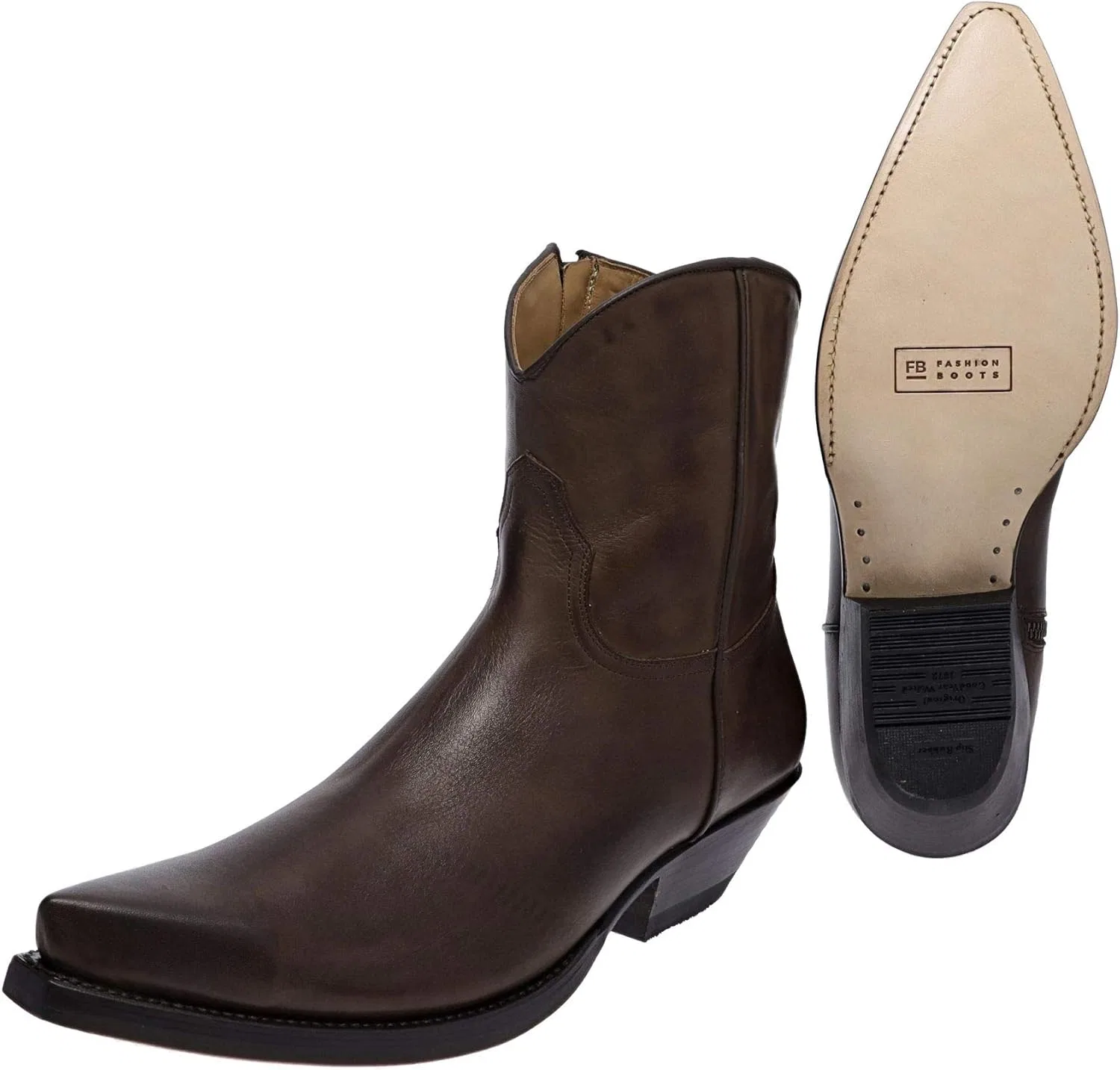 FB Fashion Boots Мужские ковбойские ботинки Rey Marron Вестерн ботинки Кожаные ботинки Коричневые — фото 4