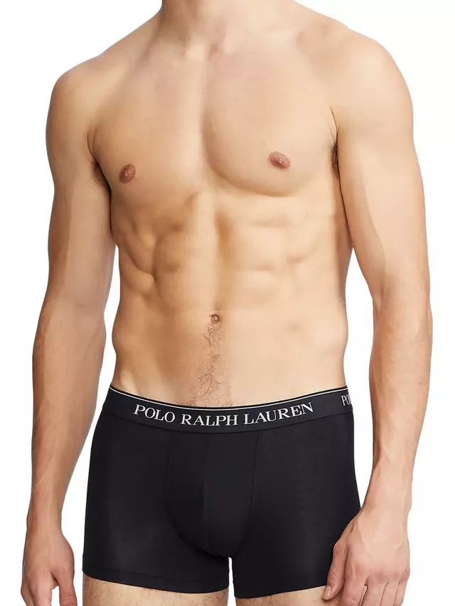 Трусы Ralph Lauren Polo Ralph Lauren Cotton 3 шт, цвет black/grey/white — фото 2