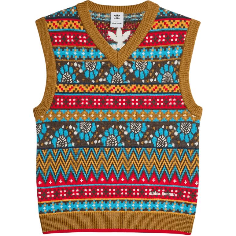 Майка Adidas X Wales Bonner Intarsia knit Vest Adidas Originals, мультиколор — фото 2