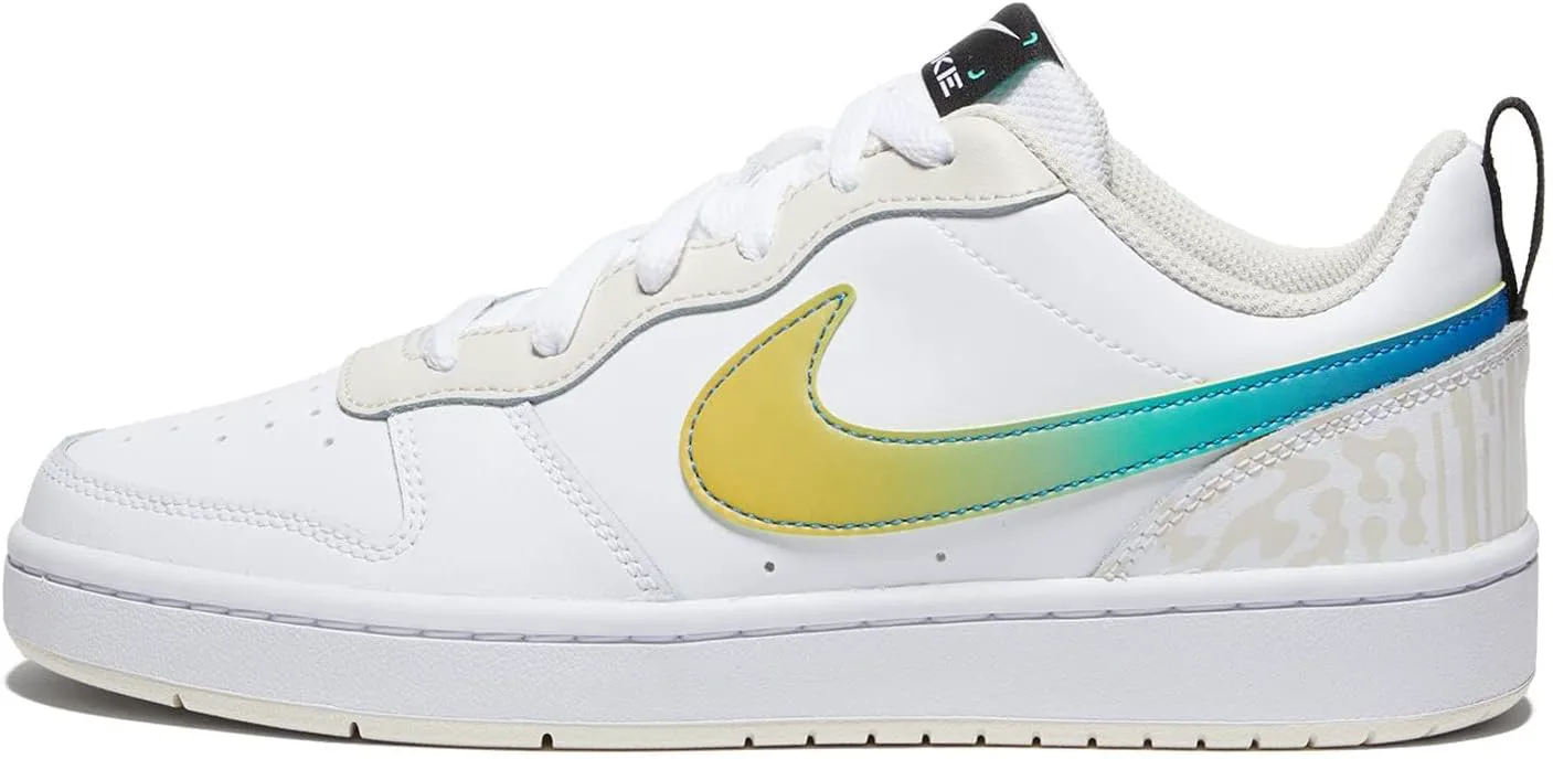 Кроссовки Nike Boys' Court Borough Low 2 (PSV) для мальчиков, белый/мультиколор — фото 3