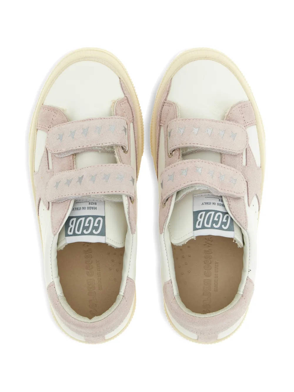 Кроссовки May School из замши со звездным декором Golden Goose Kids, белый — фото 3