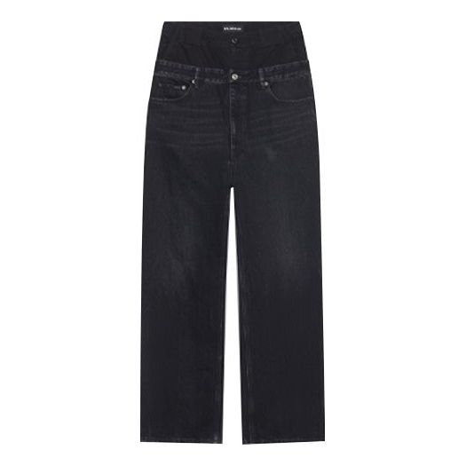 

Брюки double waistband pants 'black' Balenciaga, черный