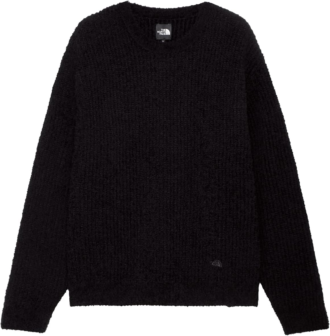 

Вязаная футболка с длинными рукавами и перьевым воротником THE NORTH FACE, унисекс, для взрослых, черный