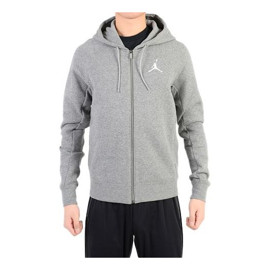 

Куртка спортивная с капюшоном длинные рукава молния логотип куртка Air Jordan, серый