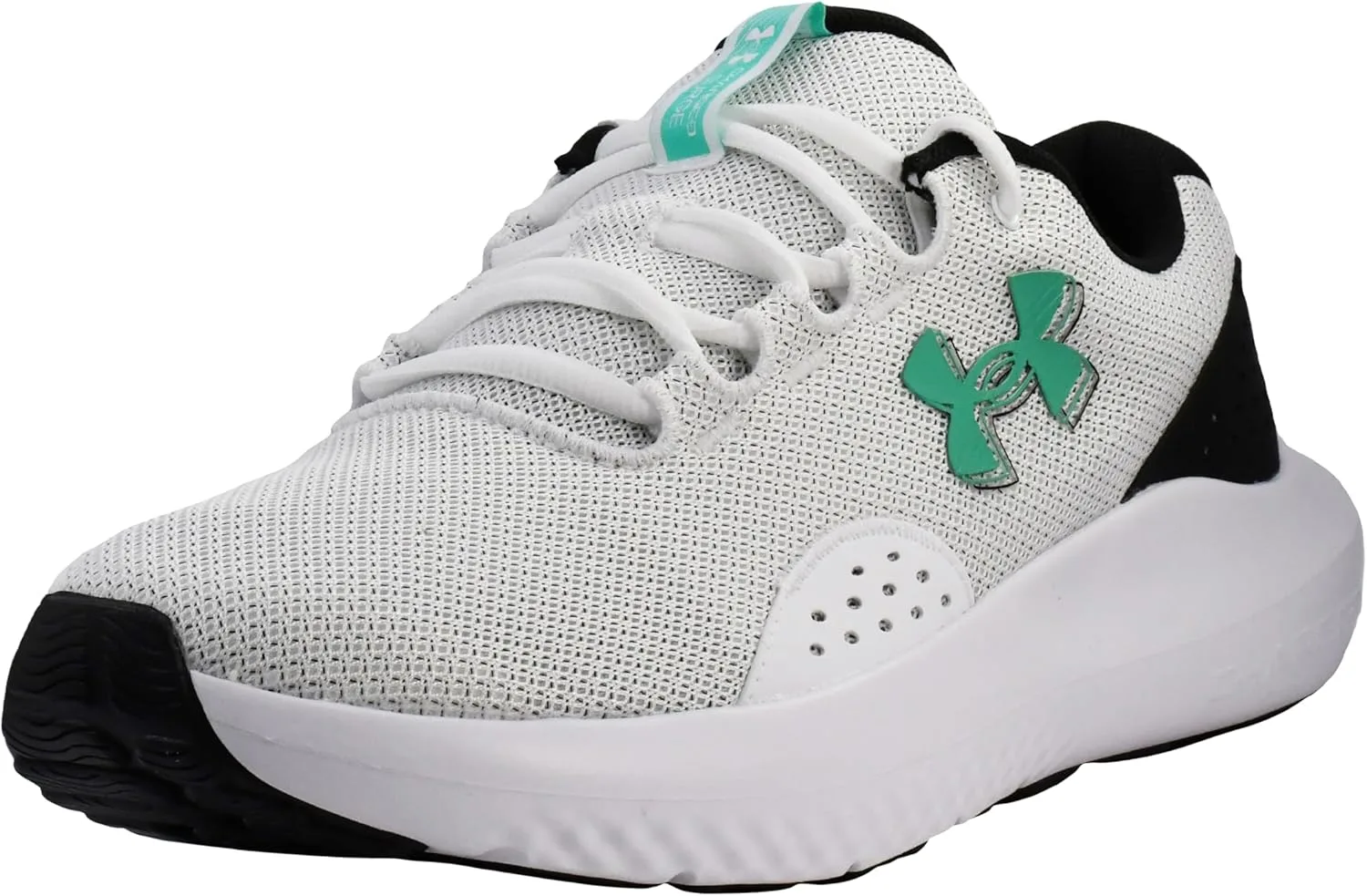 Мужские беговые кроссовки Under Armour UA Charged Surge 4, белый/черный/зеленый