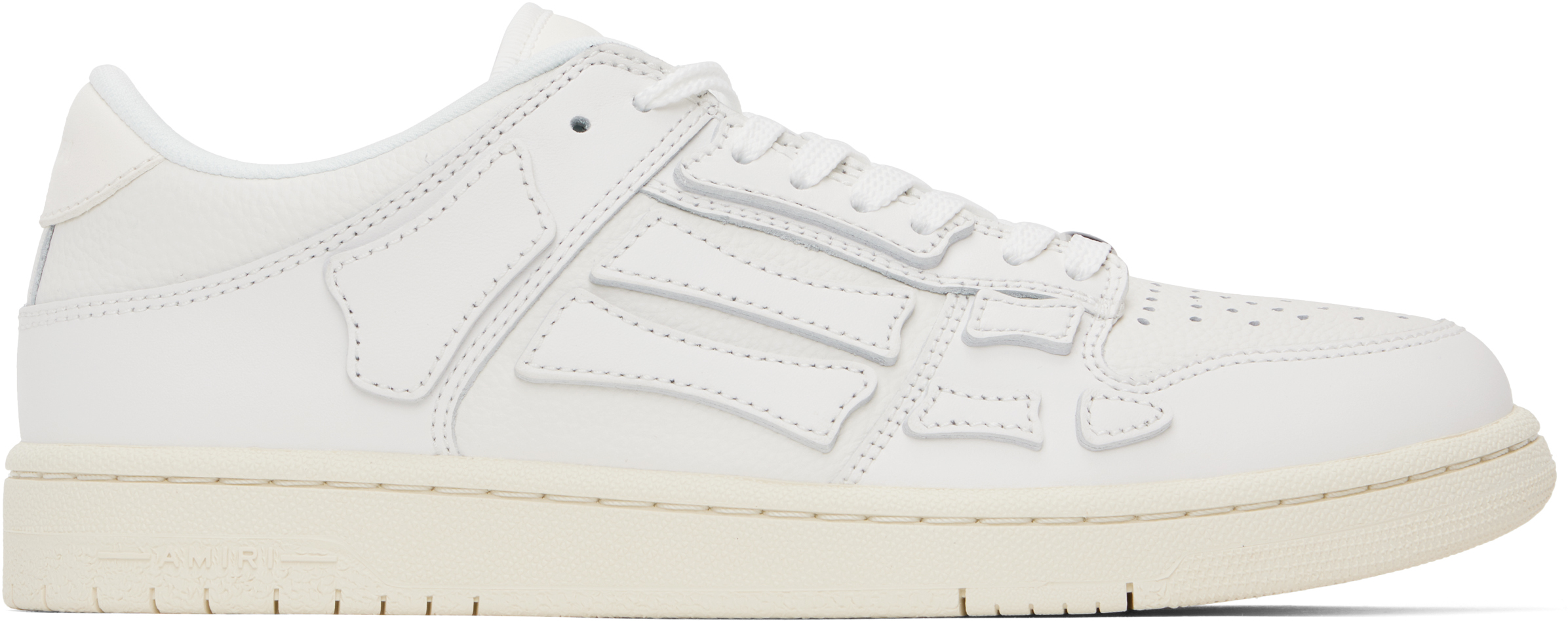 

Белые низкие кеды Skel-Top AMIRI, White/White/Vintage