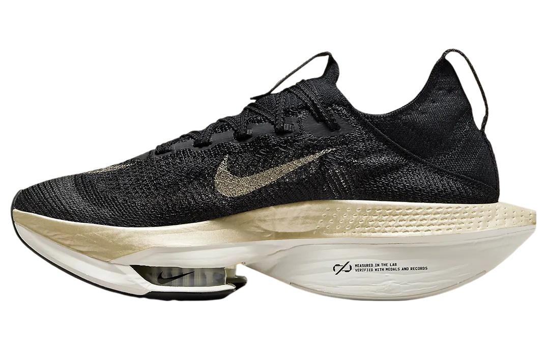 

Nike Air Zoom Alphafly Next% 2 Black Metallic Gold Grain, черный золотой