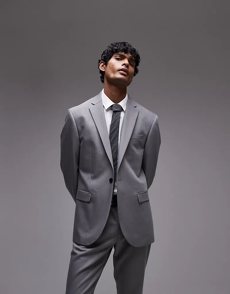 

Тонкий пиджак Topman серого цвета