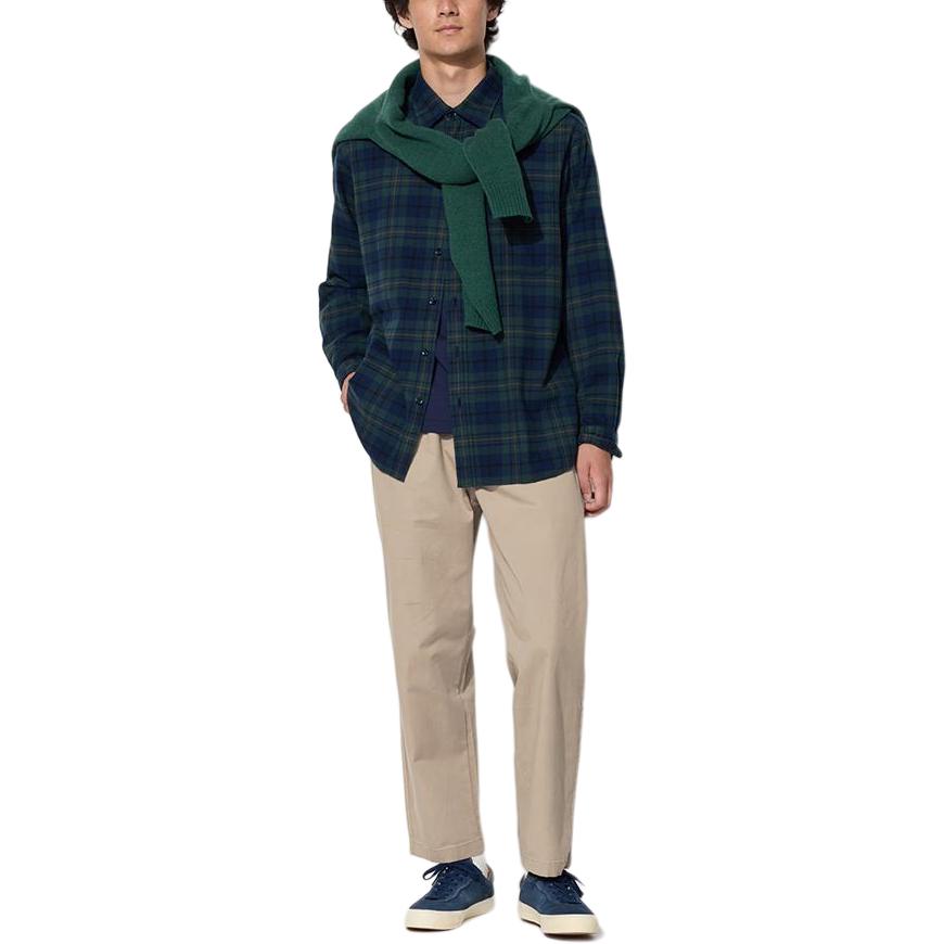 

Повседневные брюки мужские бежевые Uniqlo, бежевый