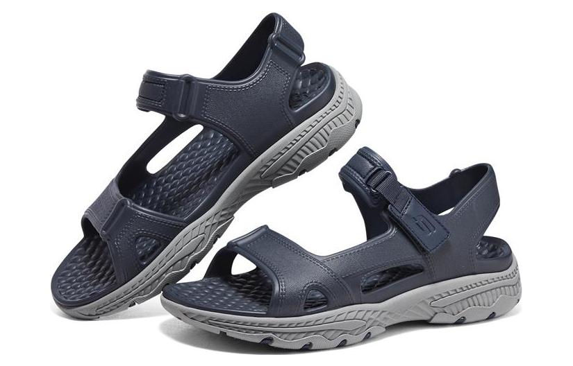 Пляжные сандалии мужские темно-синие/серые Skechers — фото 3