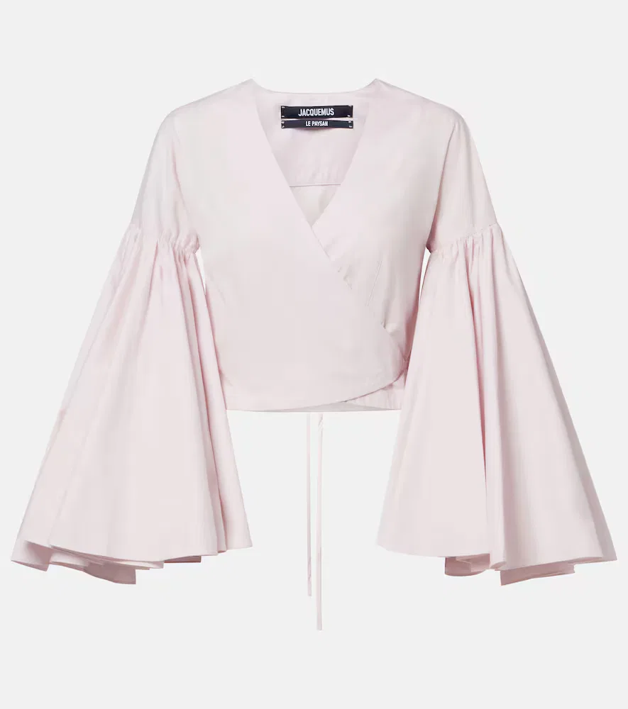 Хлопковый поплиновый топ Paysan Jacquemus, розовый