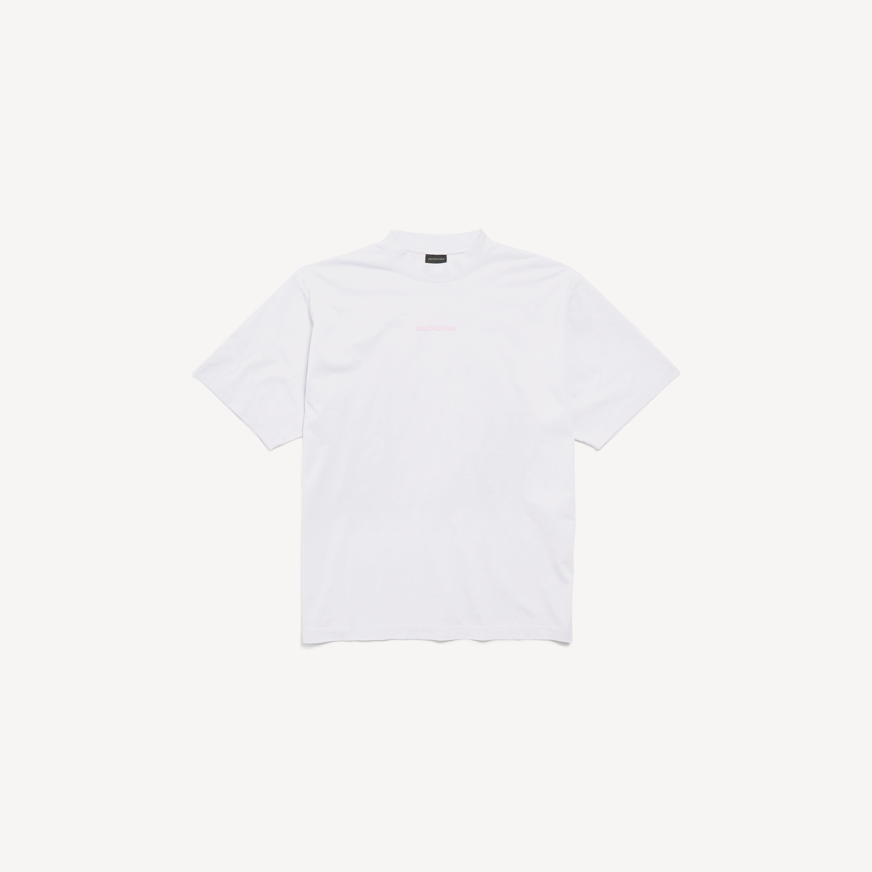 

Мужская футболка balenciaga back среднего кроя в грязно-белом/нежно-розовом цвете BALENCIAGA, нежно-розовый/грязно-белый