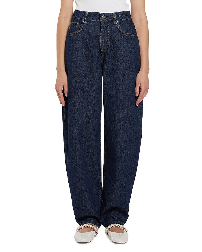 

Спортивные бочкообразные джинсы в цвете Midnightblue Marella, синий