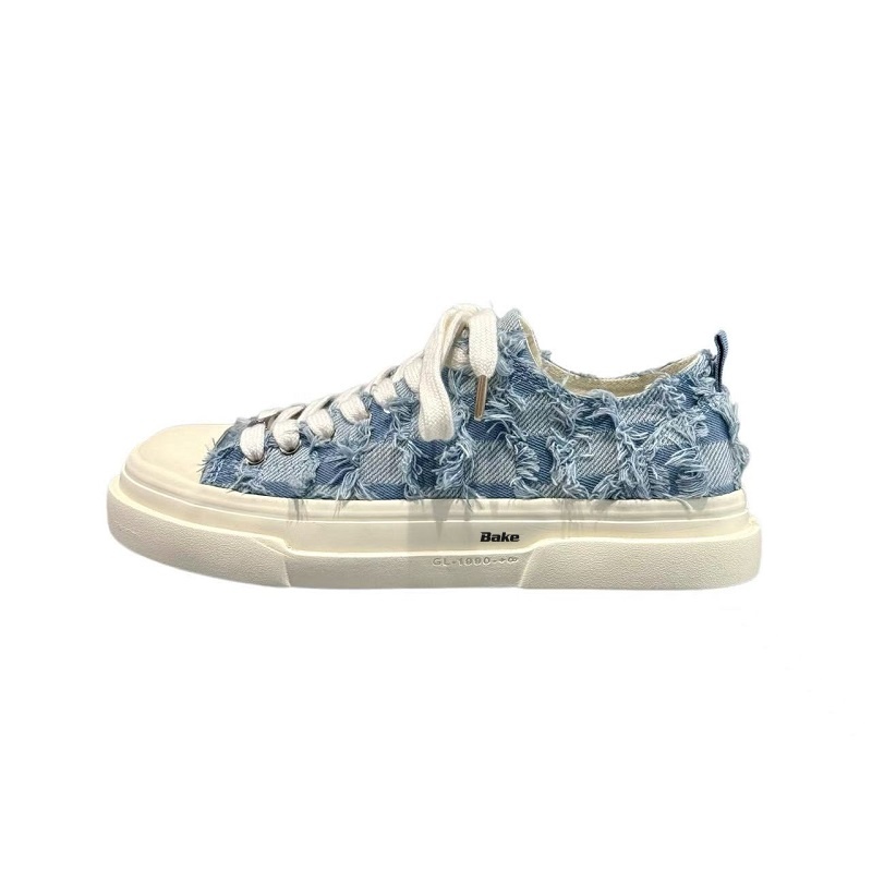 

Износостойкие низкие мужские кроссовки, увеличивающие рост BAKE, Light Blue Plaid