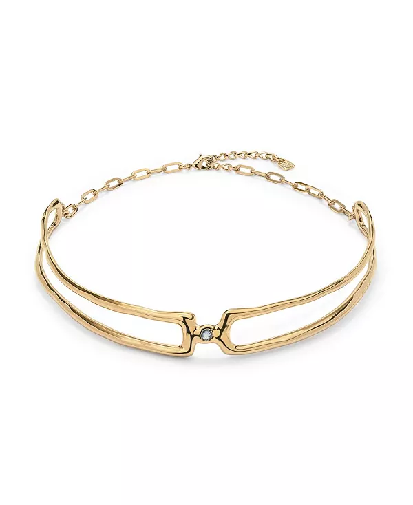 

Ожерелье с двумя белыми топазами Unode50, gold