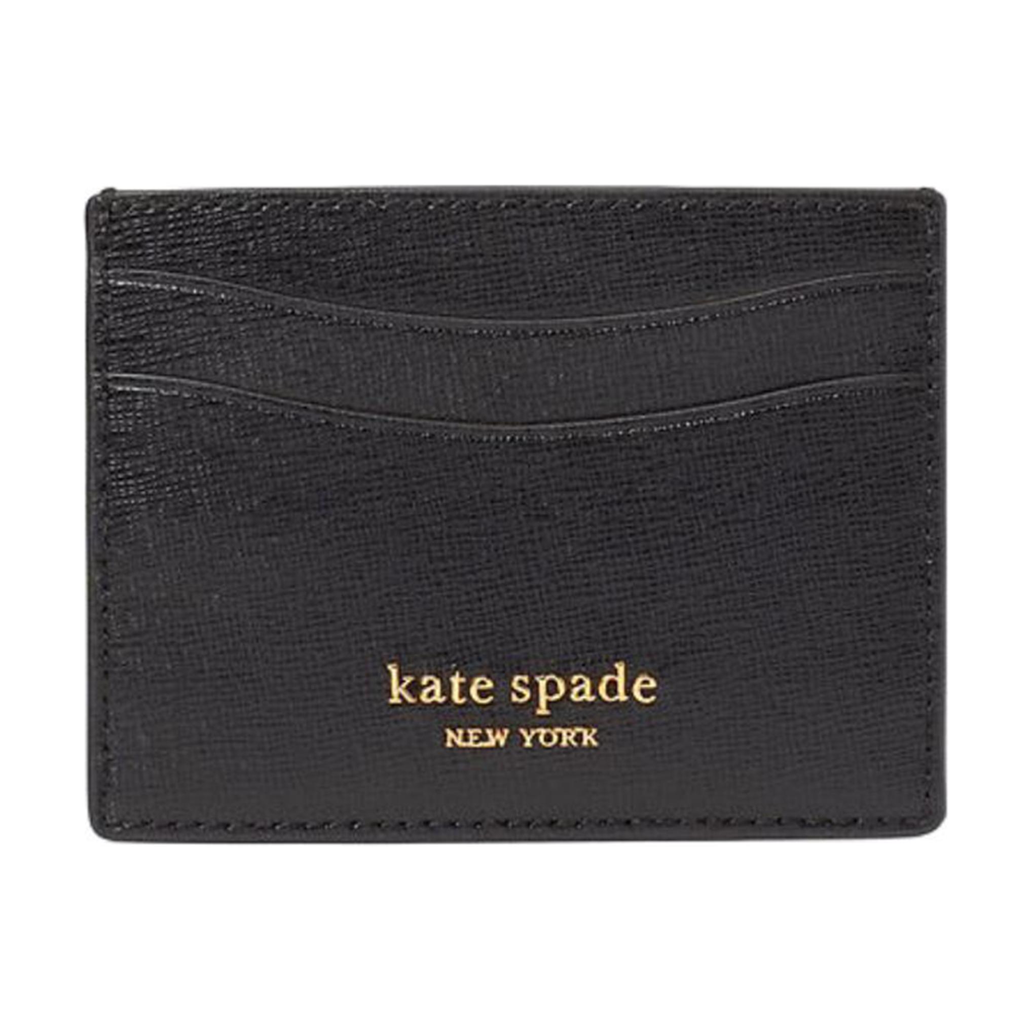 

Kate Spade Кожаный картхолдер Сэффиано для женщин черный