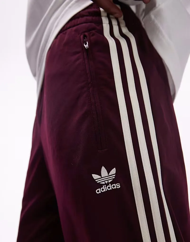 Спортивные брюки Adidas Originals Firebird Loose бордового цвета — фото 3