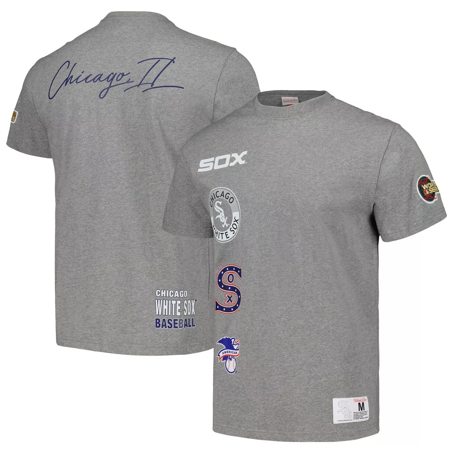 

Мужская футболка Mitchell & Ness Heather Grey Chicago White Sox Cooperstown Collection City Collection