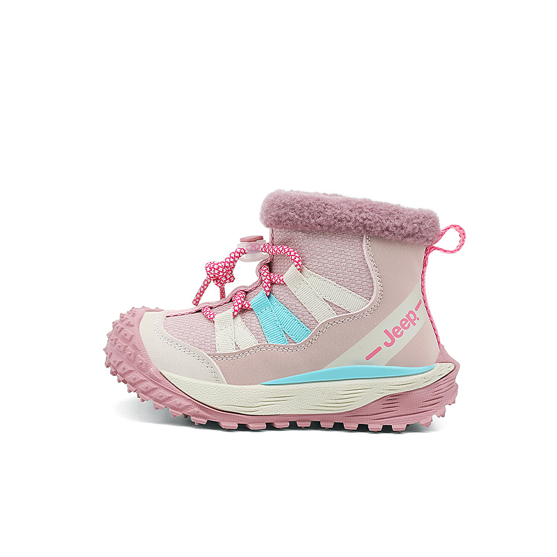 

Высокие детские ботинки Khaki Brown Cherry Blossom Pink Kids' Jeep, цвет хаки/вишнёвый розовый, размер L, хлопок