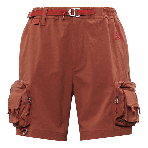 

Шорты acg embroidered logo lacing waterproof multiple pockets shorts red Nike, красный