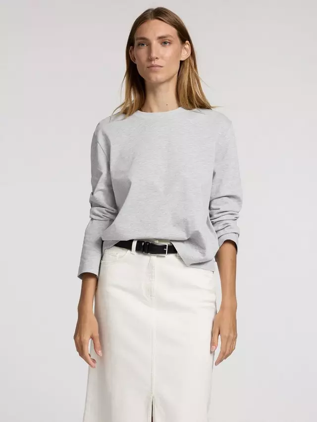 

Футболка SELECTED FEMME Boxy Long Sleeve, цвет light grey mel