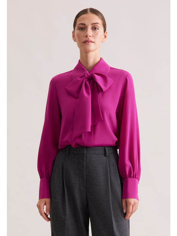 

Обычная расклешенная блузка розового цвета Seidensticker