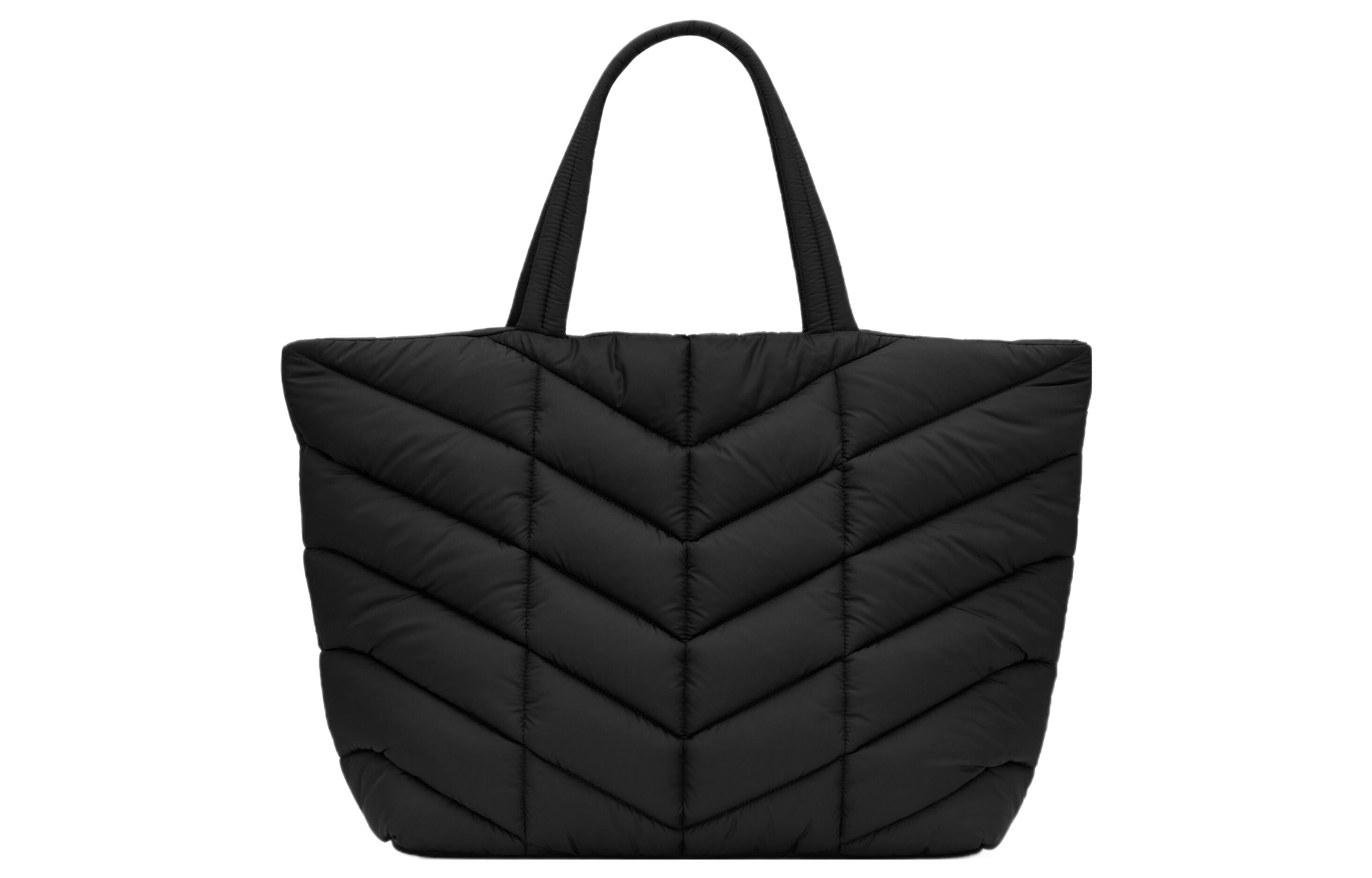 Сумка-шоппер из переработанного нейлона, черная, мужская SAINT LAURENT — фото 4