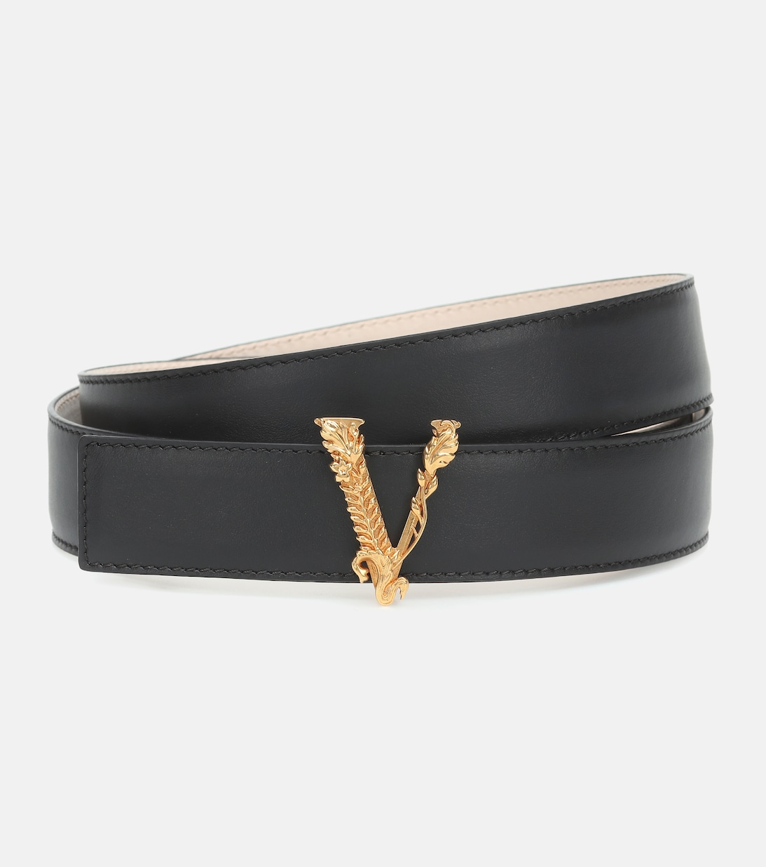 

Кожаный ремень Virtus Versace, черный