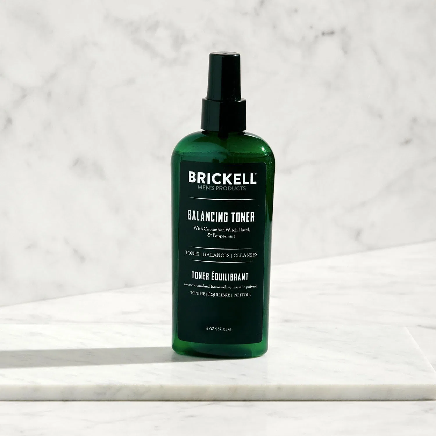 Тоник Brickell Men's Products — Мужской балансирующий тонер для лица с огурцом и мятой от, 237 мл — фото 3