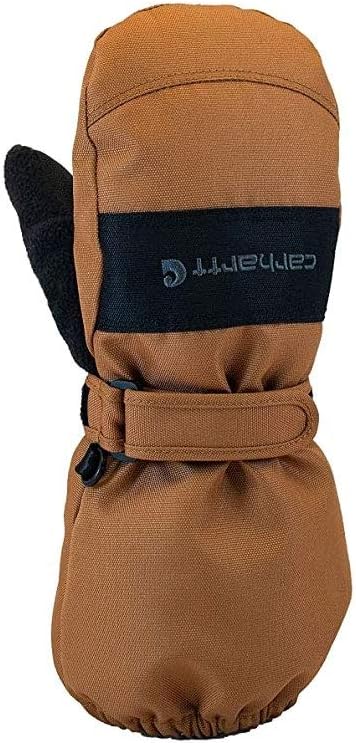 

Carhartt детские TA774 утепленные водонепроницаемые варежки с молнией на манжете, Black/Brown