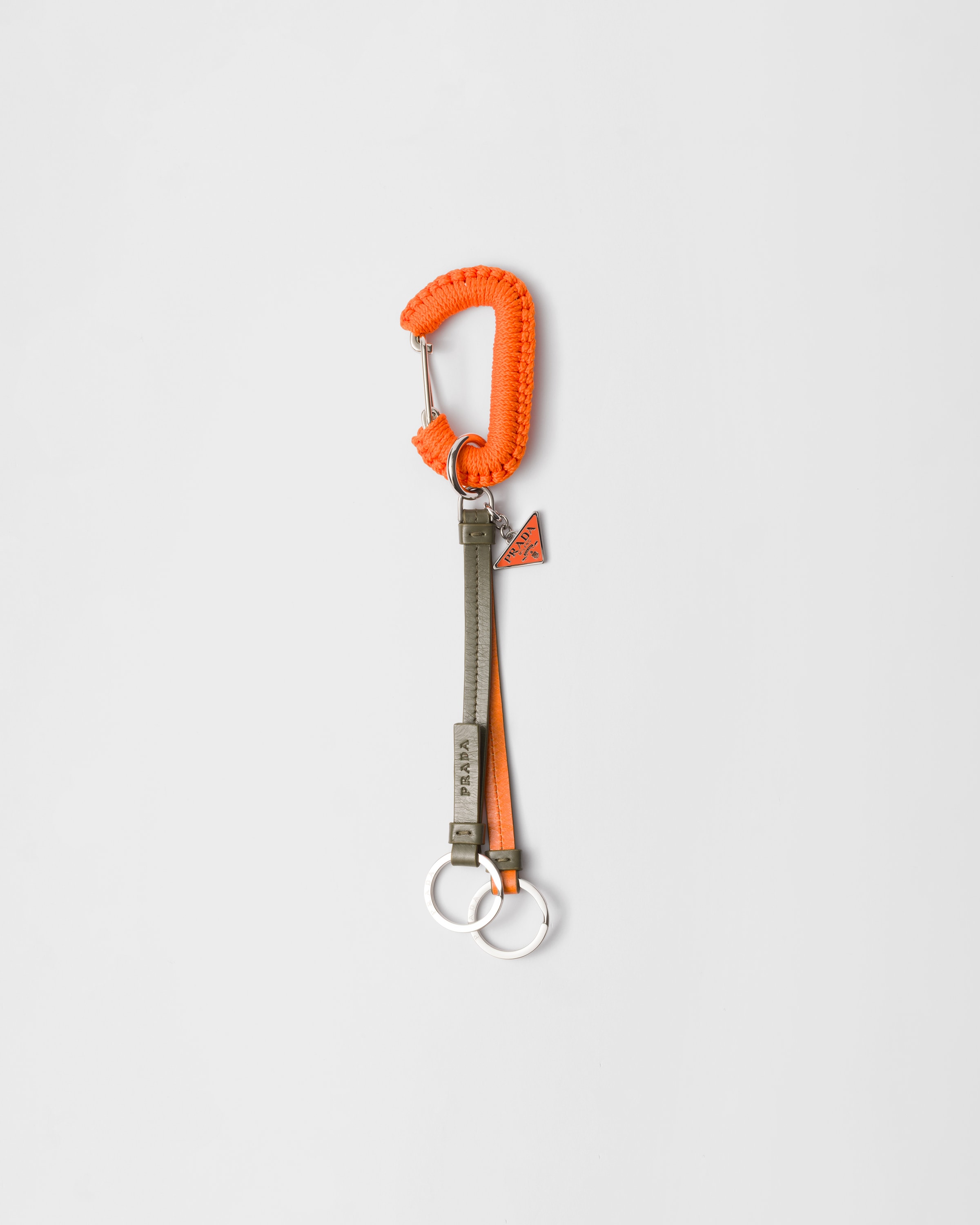 

Брелок для сумки из кожи Prada, оранжевый